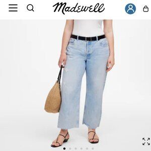Brand New Madewell Low Slung Baggy Crop Jeans